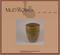 The home page for MudWorks Ceramics